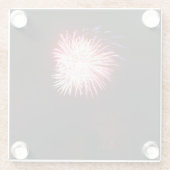 Abgeschiedene Feuerwerkskörper Glasuntersetzer (Rückseite)