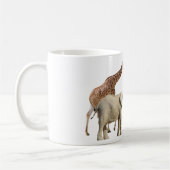 Abgeschiedene Giraffen und Elefanten Kaffeetasse (Links)