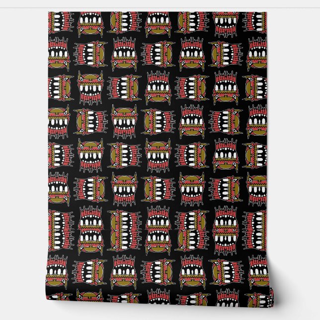 Abgeschiedene Illustration von Dämonenkopf Tapete (Abrollen)