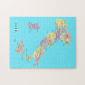 Abgeschiedene Karte der Regionen Italiens Puzzle (Horizontal)