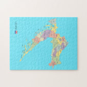 Abgeschiedene Karte der Regionen Kroatiens Puzzle (Horizontal)