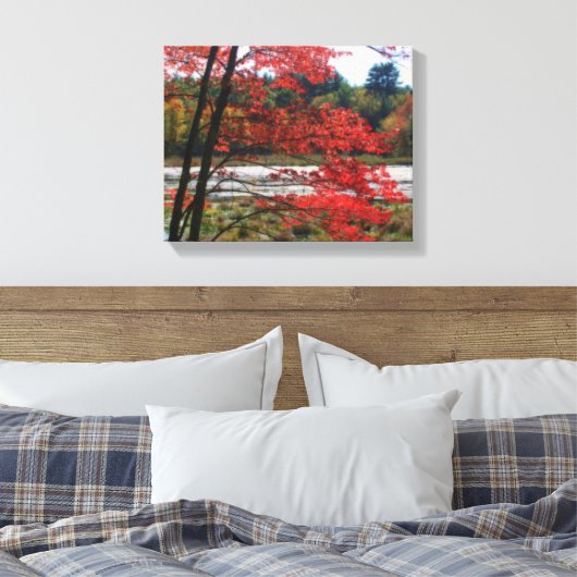 Abgeschiedene Moornatur im Herbst Leinwanddruck (Insitu (Schlafzimmer))