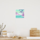 Abgeschiedene pastellfarbene Lagune Poster (Küche)