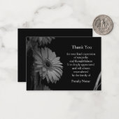 Abgeschiedene Sonnenblume Dankeschön Karte (Vorderseite/Rückseite Beispiel)