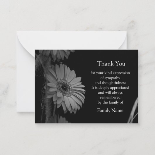Abgeschiedene Sonnenblume Dankeschön Karte (Vorderseite)