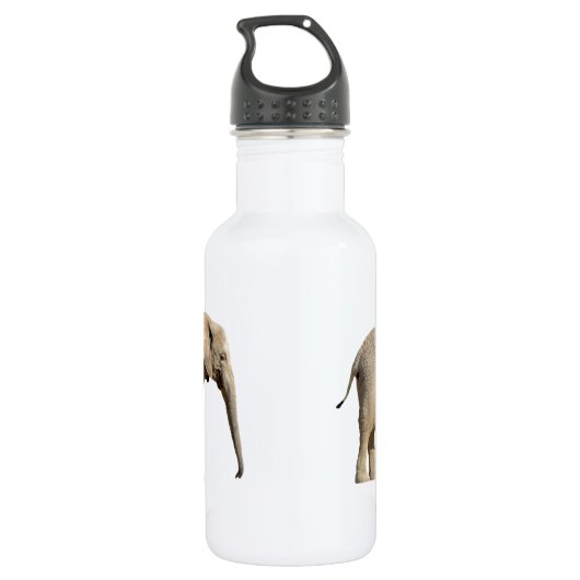 Abgeschiedenen zwei afrikanische Elefanten Edelstahlflasche (Rückseite)