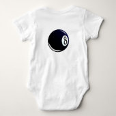 Abgeschiedener Aight Ball Baby Strampler (Rückseite)