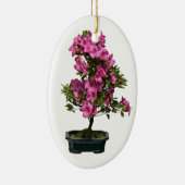Abgeschiedener Bonsai-Rhododendron blühend Keramikornament (Rechts)