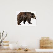 Abgeschiedener Braunbär Poster (Küche)