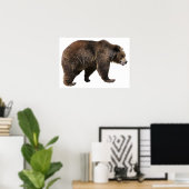 Abgeschiedener Braunbär Poster (Heimbüro)