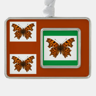 Abgeschiedener Commandschmetterling Postcard Poste Rahmen-Ornament Silber