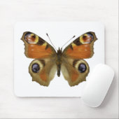 Abgeschiedener europäischer Pfauenschmetterling Mousepad (Mit Mouse)
