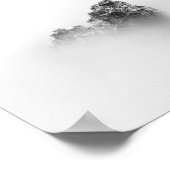 Abgeschiedener Fels in einem Nebel Poster (Ecke)