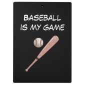 Abgeschiedener Hintergrund des Baseballs Klemmbrett (Rückseite)
