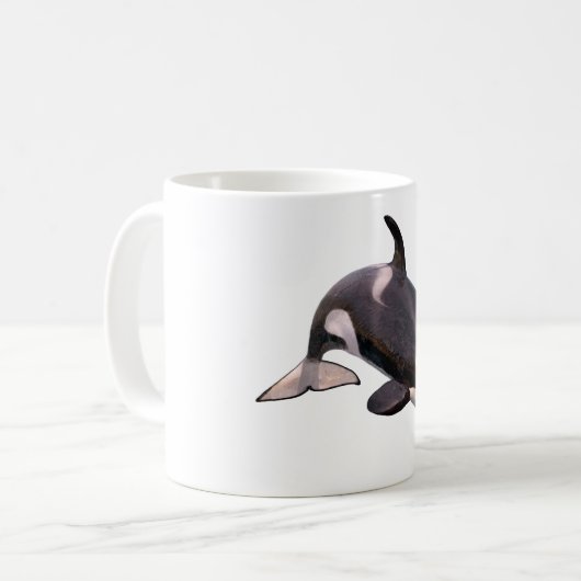 Abgeschiedener Killerwal Kaffeetasse (Vorderseite Links)