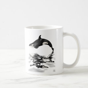 Abgeschiedener Killerwal mit Reflektion Kaffeetasse
