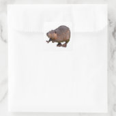 Abgeschiedener nordamerikanischer Beaver-Postkarte Quadratischer Aufkleber (Tasche)