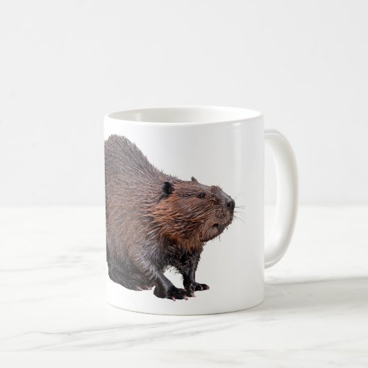 Abgeschiedener nordamerikanischer Biber Kaffeetasse (VorderseiteRechts)