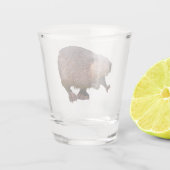 Abgeschiedener nordamerikanischer Biber Schnapsglas (Rückseite)