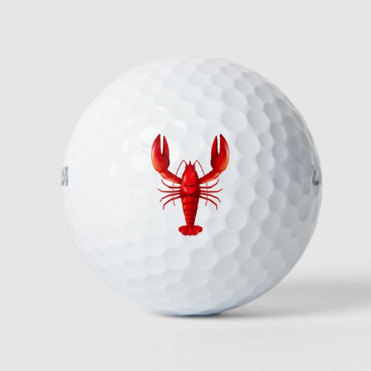 Abgeschiedener roter Hummer Golfball (Vorderseite)