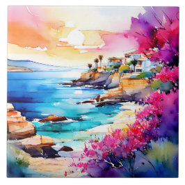 "Abgeschiedener Strand" Fliese