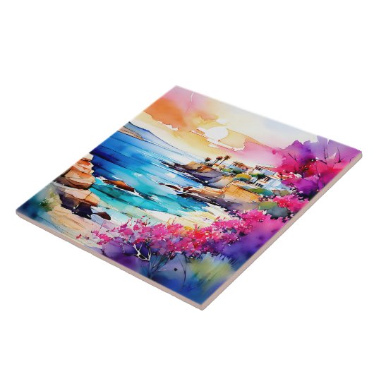 "Abgeschiedener Strand" Fliese (Seite)