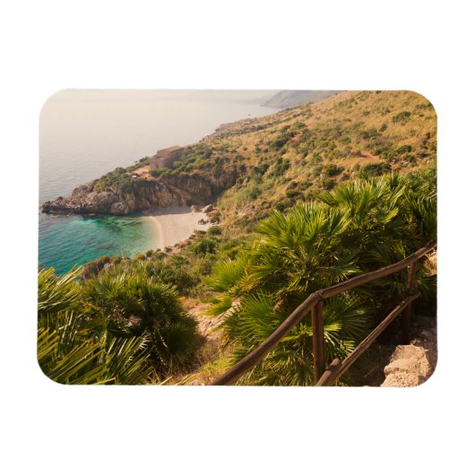 Abgeschiedener Strand in Lo Zingaro, Sizilien Magnet (Horizontal)