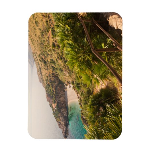 Abgeschiedener Strand in Lo Zingaro, Sizilien Magnet (Vertikal)