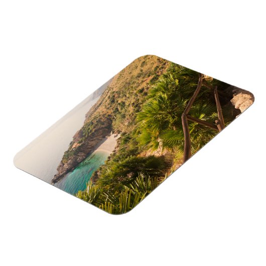 Abgeschiedener Strand in Lo Zingaro, Sizilien Magnet (Linke Seite)