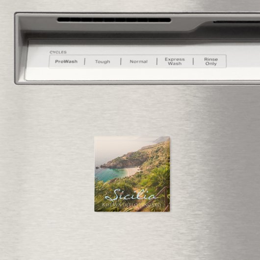 Abgeschiedener Strand in Lo Zingaro, Sizilien Magnet (In Situ (Geschirrspüler))