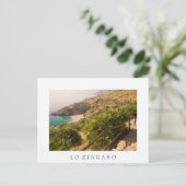 Abgeschiedener Strand in Lo Zingaro, Sizilien Postkarte (Stehend Vorderseite)