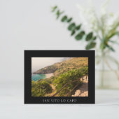 Abgeschiedener Strand in Lo Zingaro, Sizilien Postkarte (Stehend Vorderseite)