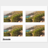 Abgeschiedener Strand in Lo Zingaro, Sizilien Rechteckiger Aufkleber (Blatt)