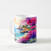 "Abgeschiedener Strand" Kaffeetasse (Vorderseite Links)
