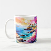 "Abgeschiedener Strand" Kaffeetasse (Links)