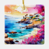 "Abgeschiedener Strand" Keramikornament (Vorderseite)