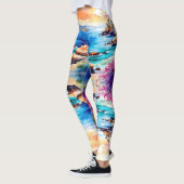 "Abgeschiedener Strand" Leggings (Links)
