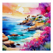 "Abgeschiedener Strand" Poster (Vorderseite)