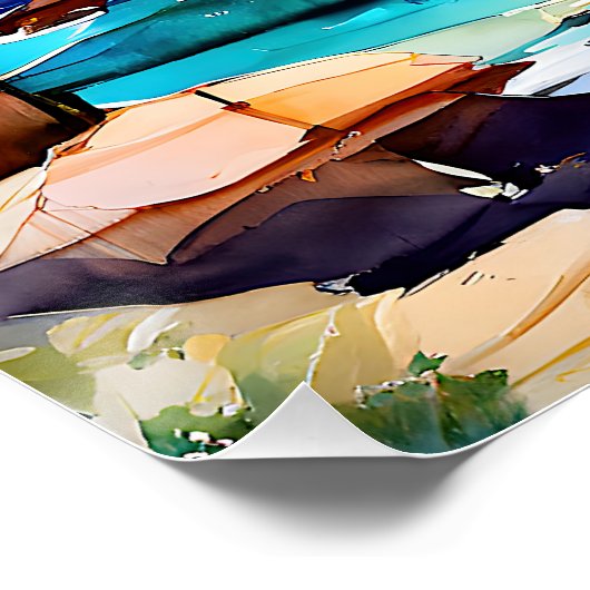 "Abgeschiedener Strand" Poster (Ecke)