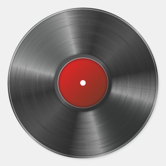 Abgeschiedener Vinyl-Rekord Runder Aufkleber (Vorderseite)