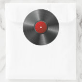 Abgeschiedener Vinyl-Rekord Runder Aufkleber (Tasche)