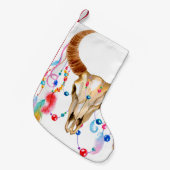 Abgeschiedener Wasserfarbenschädel: Weißer Hinterg Kleiner Weihnachtsstrumpf (Vorderansicht (hängend))