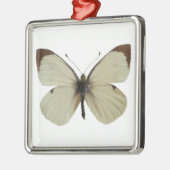 Abgeschiedener Weiße Schmetterling Ornament Aus Metall (Links)