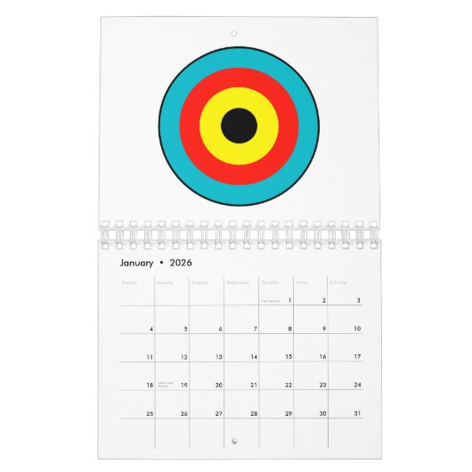 Abgeschiedenes Bogenziel Kalender (Jan 2026)