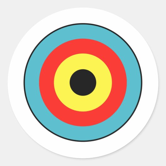 Abgeschiedenes Bogenziel Runder Aufkleber (Vorderseite)