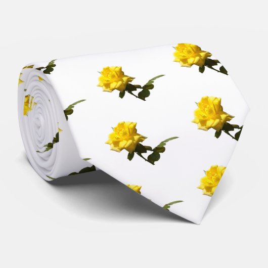 Abgeschiedenes Gelbrosenmuster Krawatte (Gerollt)