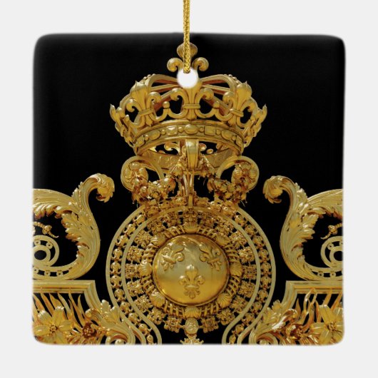 Abgeschiedenes Goldenes Tor Schloss Versailles - F Keramikornament (Rückseite)