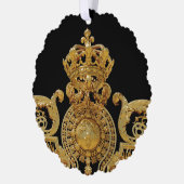 Abgeschiedenes Goldenes Tor Schloss Versailles - F Ornament Karte (Links)