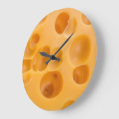 Abgeschiedenes Käsestück, schönes Design Große Wanduhr (Winkel)