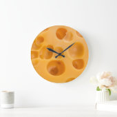 Abgeschiedenes Käsestück, schönes Design Große Wanduhr (Zuhause)